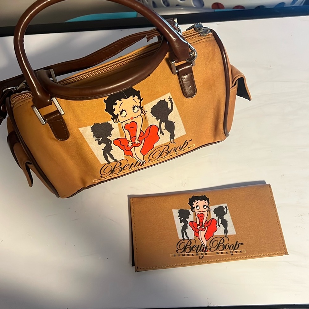 Betty boop timeless beauty purse and wallet rhinestone detail